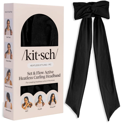 kitsch Black Set & Flow Active Curling Headband
