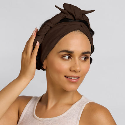 kitsch Chocolate Brown Set & Flow Active Curling Headband