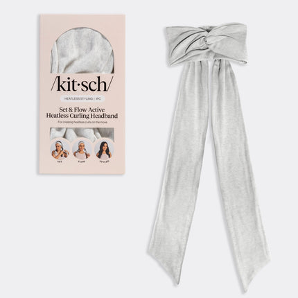 kitsch Heather Gray Set & Flow Active Curling Headband