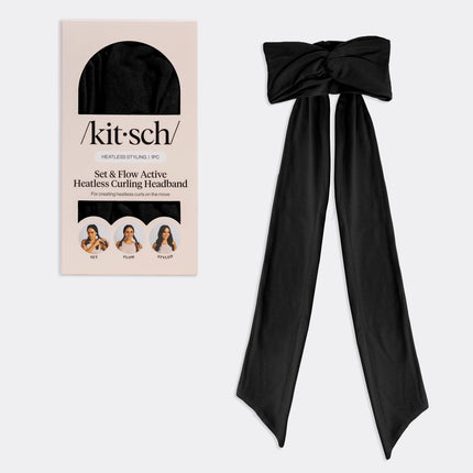 kitsch Black Set & Flow Active Curling Headband