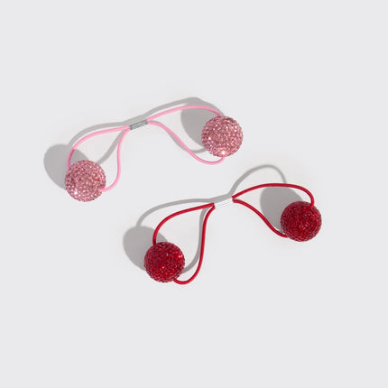 kitsch Red & Pink Bubble Hair Ties