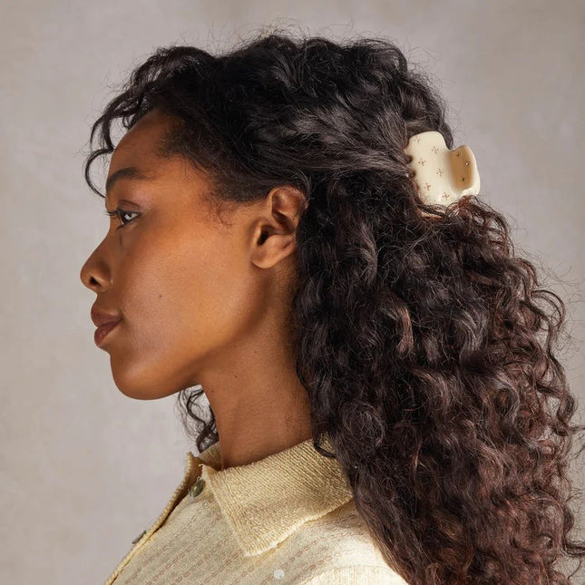 kitsch Ivory Rhinestone Cloud Claw Clip