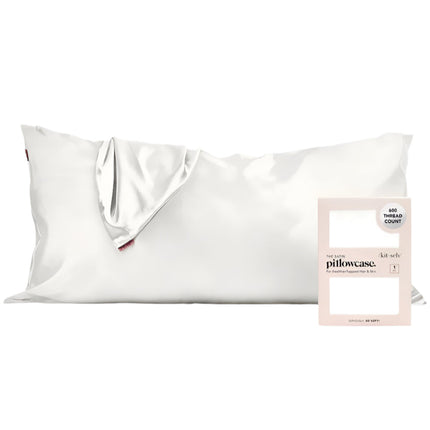 kitsch Ivory Satin Pillowcase - King