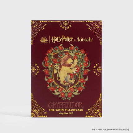 kitsch x Harry Potter Satin Pillowcase in Gryffindor - King