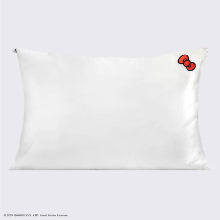 kitsch x Hello Kitty Satin Pillowcase in Ivory Kitty Bow - Standard
