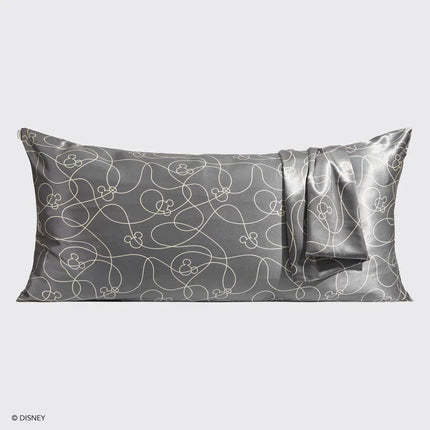 kitsch x Mickey and Minnie Satin Pillowcase in Mickey Maze - King