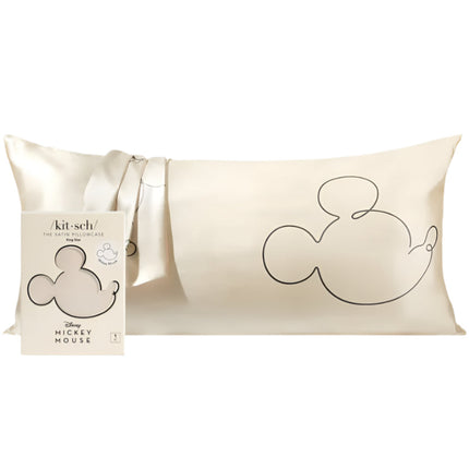 kitsch x Mickey and Minnie Satin Pillowcase in Mr. Mouse - King