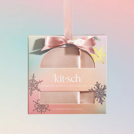 kitsch Limited Edition Blush Satin Pillowcases 2pc Set - Standard