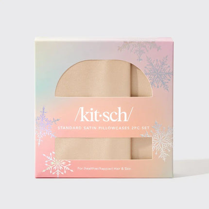 kitsch Limited Edition Champagne Satin Pillowcases 2pc Set - Standard
