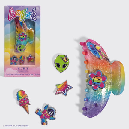 kitsch Lisa Frank® x KitschPop™ Curved Claw Clip 7pc Set - Fantastic World™ of Lisa Frank