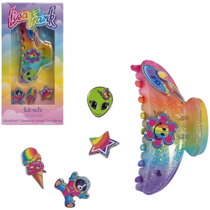 kitsch Lisa Frank® x KitschPop™ Curved Claw Clip 7pc Set - Fantastic World™ of Lisa Frank