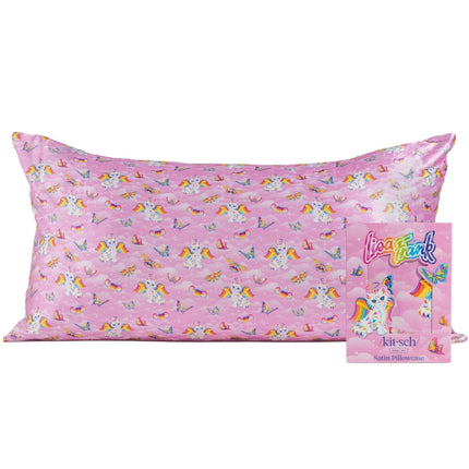 kitsch Lisa Frank x Kitsch Satin Pillowcase in Angel Kitty™ - King