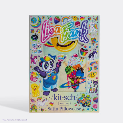 kitsch Lisa Frank x Kitsch Satin Pillowcase in The Fantastic World of Lisa Frank - King