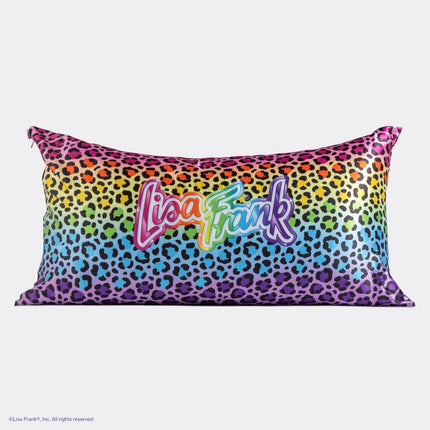 kitsch Lisa Frank x Kitsch Satin Pillowcase in Rainbow Leopard - King
