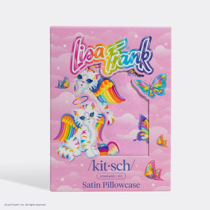 kitsch Lisa Frank x Kitsch Satin Pillowcase in Angel Kitty™