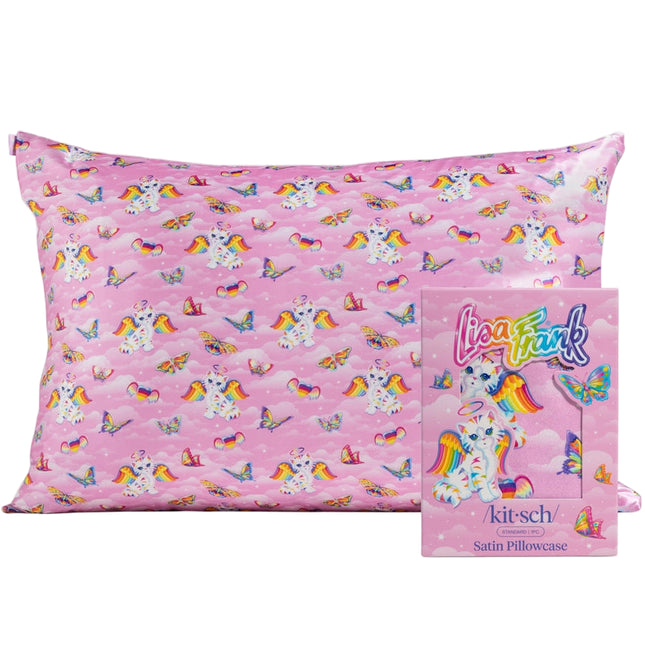 kitsch Lisa Frank x Kitsch Satin Pillowcase in Angel Kitty™