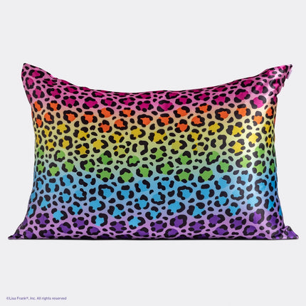 kitsch Lisa Frank x Kitsch Satin Pillowcase in Rainbow Leopard