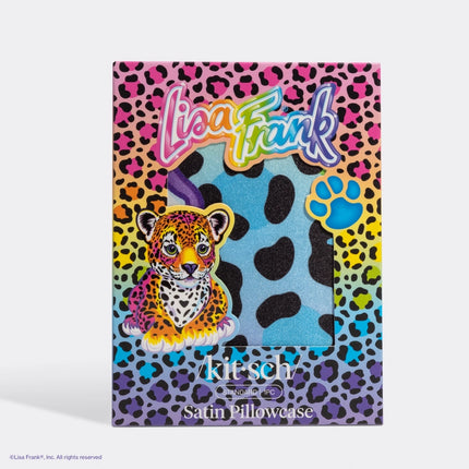 kitsch Lisa Frank x Kitsch Satin Pillowcase in Rainbow Leopard