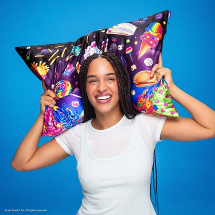 kitsch Lisa Frank® X Kitsch Satin Pillowcase in Saturn Sundae™