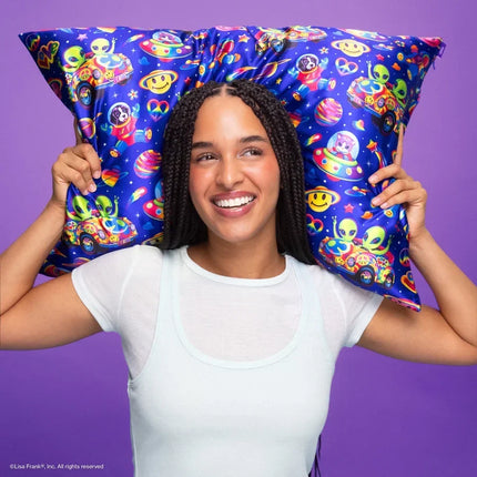 kitsch Lisa Frank® x Kitsch Satin Pillowcase in Zoomer™ & Zorbit™