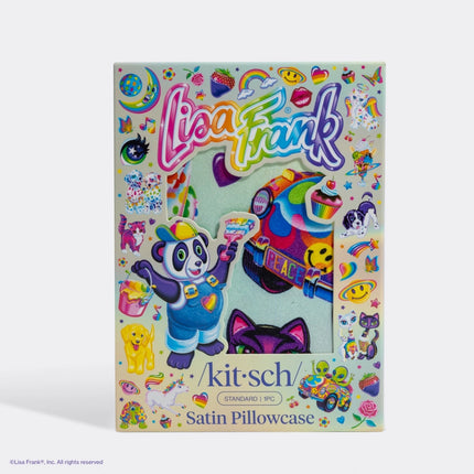 kitsch Lisa Frank x Kitsch Satin Pillowcase in The Fantastic World of Lisa Frank