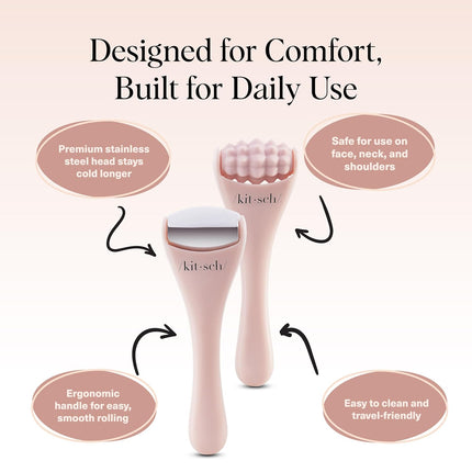 kitsch Mini Spa Rollers 2pc Set