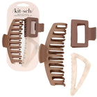kitsch Neutral Assorted Claw Clips 3pc Set