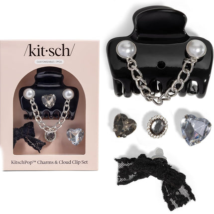 kitsch KitschPop™️ Cloud Clip & Charms in Vintage Black