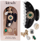kitsch KitschPop™️ Curved Claw Clip & Charms in Vintage Black