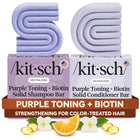 kitsch Purple Toning Shampoo & Conditioner Bar Set For Blondes & Color Treated Hair