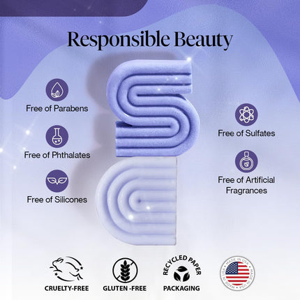 kitsch Purple Toning Shampoo & Conditioner Bar Set For Blondes & Color Treated Hair