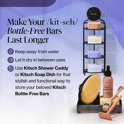 kitsch Purple Toning Shampoo & Conditioner Bar Set For Blondes & Color Treated Hair