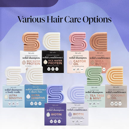 kitsch Purple Toning Shampoo & Conditioner Bar Set For Blondes & Color Treated Hair