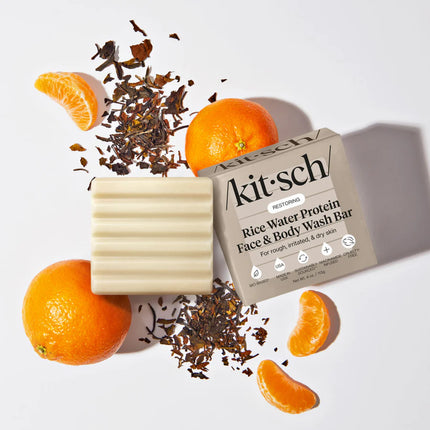 kitsch Rice Water Protein Restoring Face & Body Wash Bar