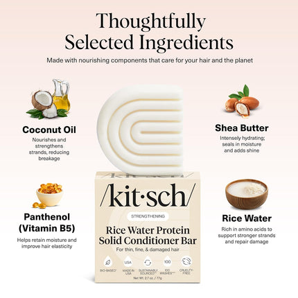 kitsch Rice Water Conditioner Bar for Hair Growth