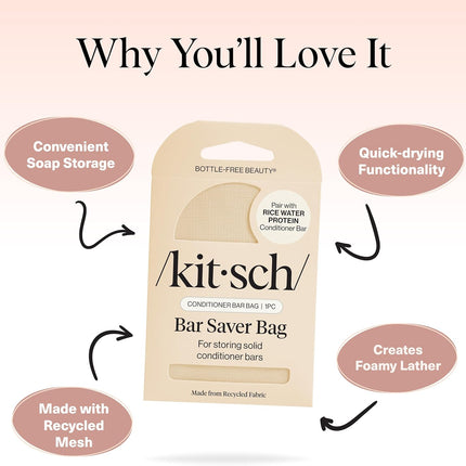 kitsch Rice Water Protein Conditioner Bar Saver Bag