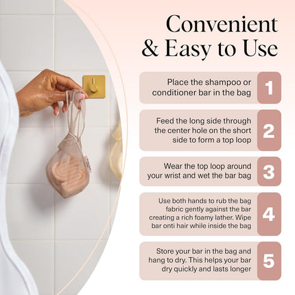 kitsch Rice Water Protein Shampoo Bar Saver Bag