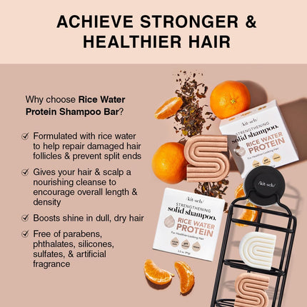 kitsch Rice Water Shampoo & Conditioner Set for Hair Growth