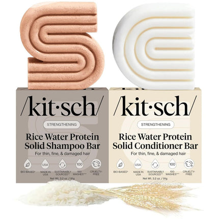 kitsch Rice Water Shampoo & Conditioner Set for Hair Growth