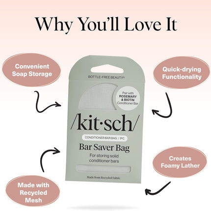kitsch Rosemary & Biotin Conditioner Bar Saver Bag