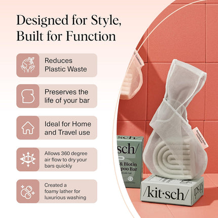 kitsch Rosemary & Biotin Conditioner Bar Saver Bag