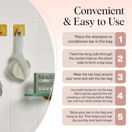 kitsch Rosemary & Biotin Conditioner Bar Saver Bag