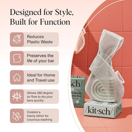 kitsch Rosemary & Biotin Shampoo Bar Saver Bag