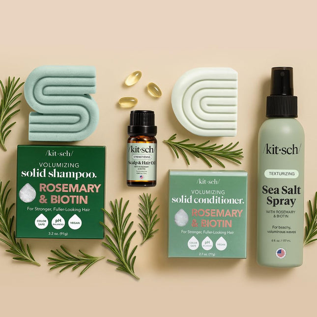 kitsch Rosemary & Biotin Shampoo and Conditioner Set for Hair Growth