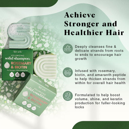 kitsch Rosemary & Biotin Shampoo and Conditioner Set for Hair Growth