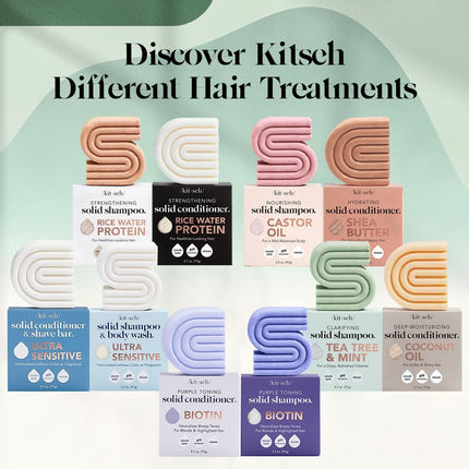 kitsch Rosemary & Biotin Shampoo and Conditioner Set for Hair Growth