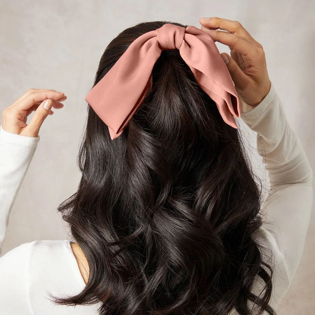 kitsch Rosewood Bow Hair Clip