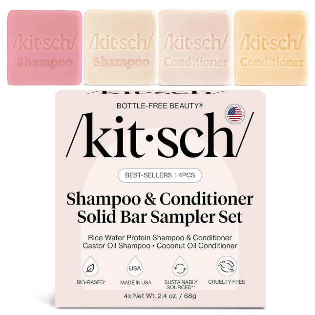 kitsch Shampoo + Conditioner 4pc Sampler Set