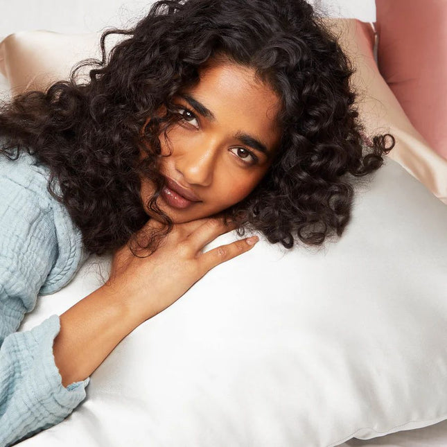 kitsch Ivory Satin Pillowcase - Standard/Queen