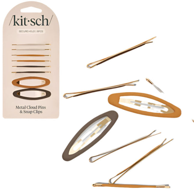 kitsch Sedona Metal Cloud Pins & Snap Clips 8pc Set